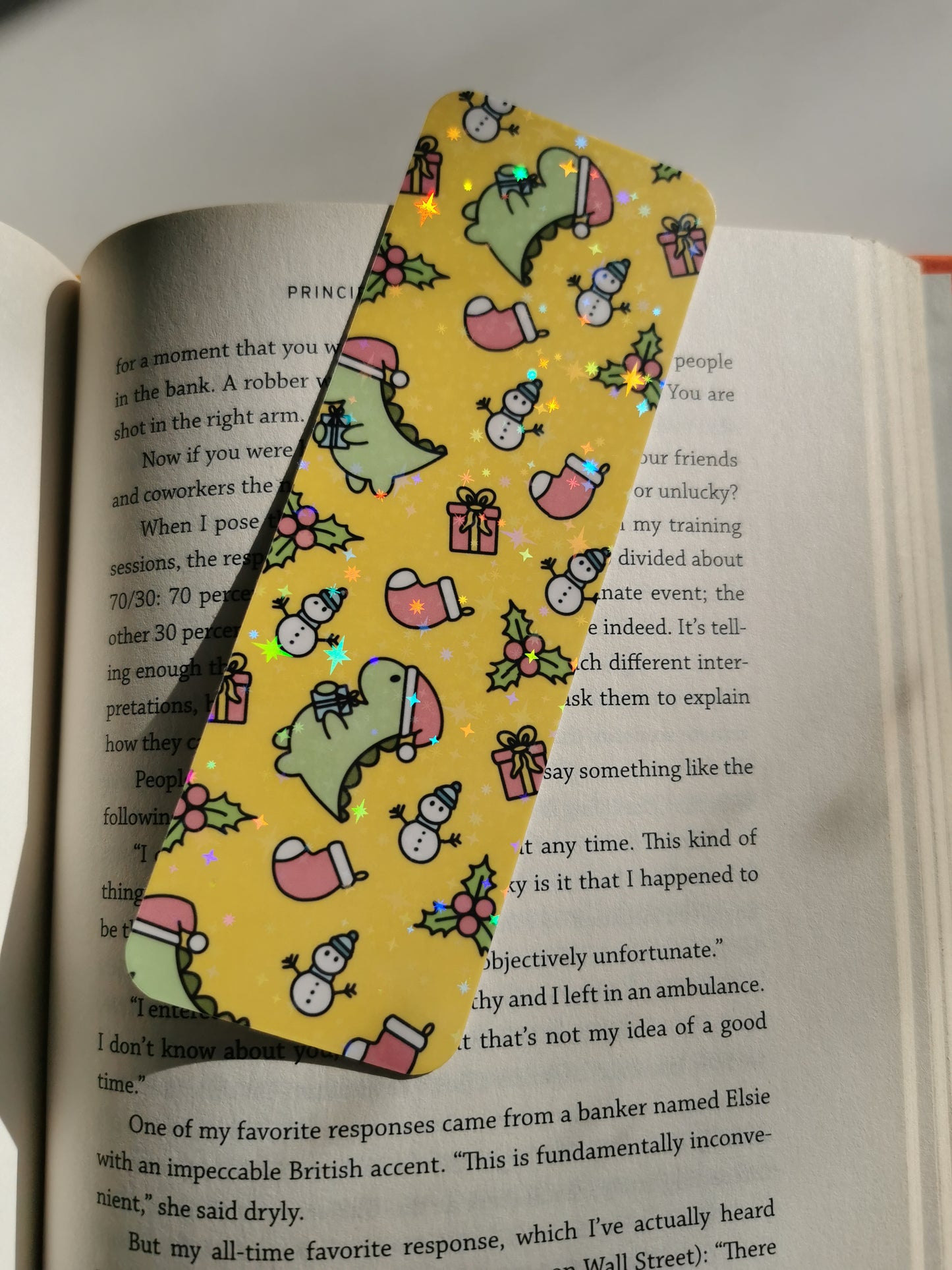 Holiday Dino Bookmark