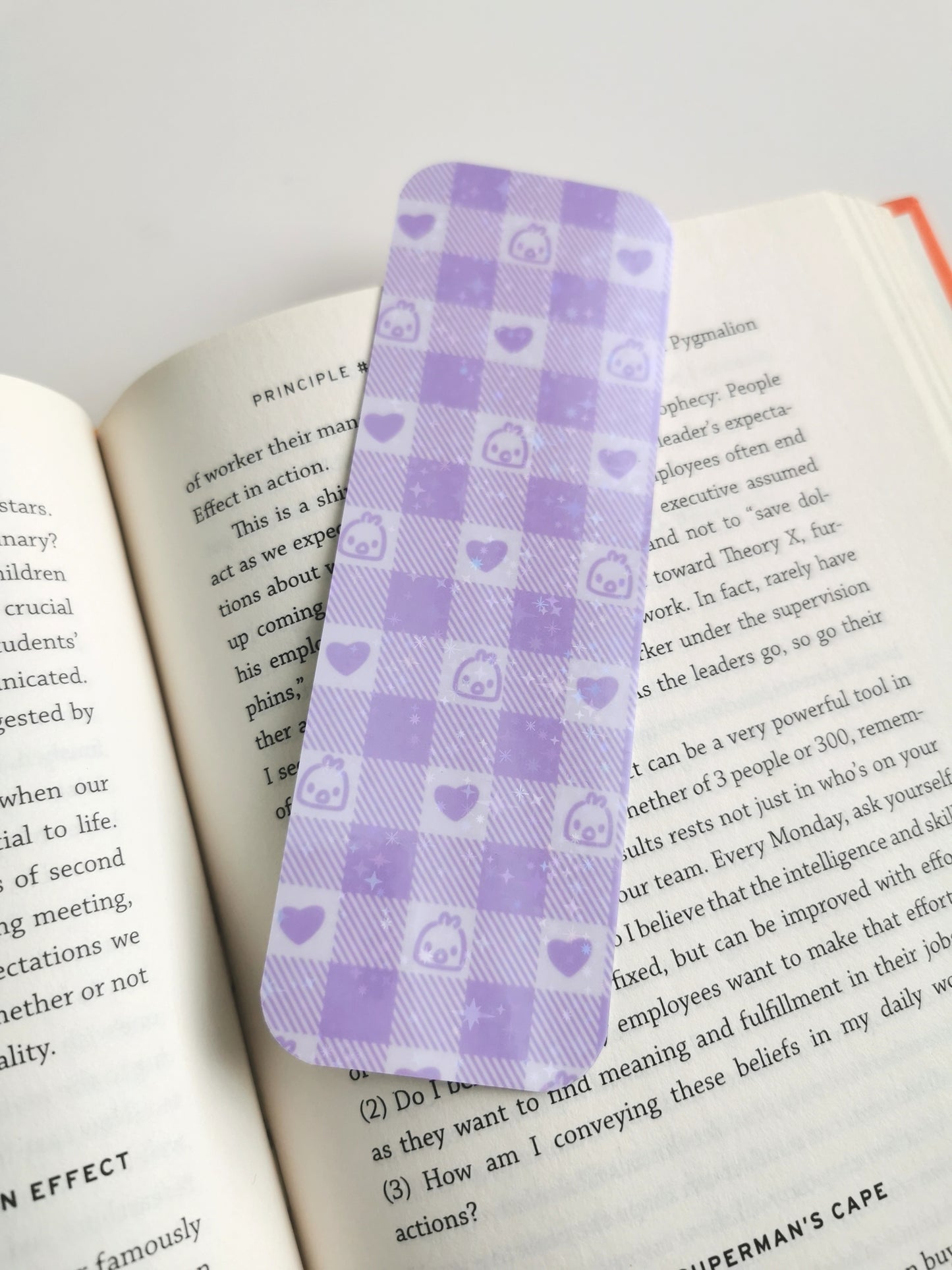 Purple Plaid Bookmark