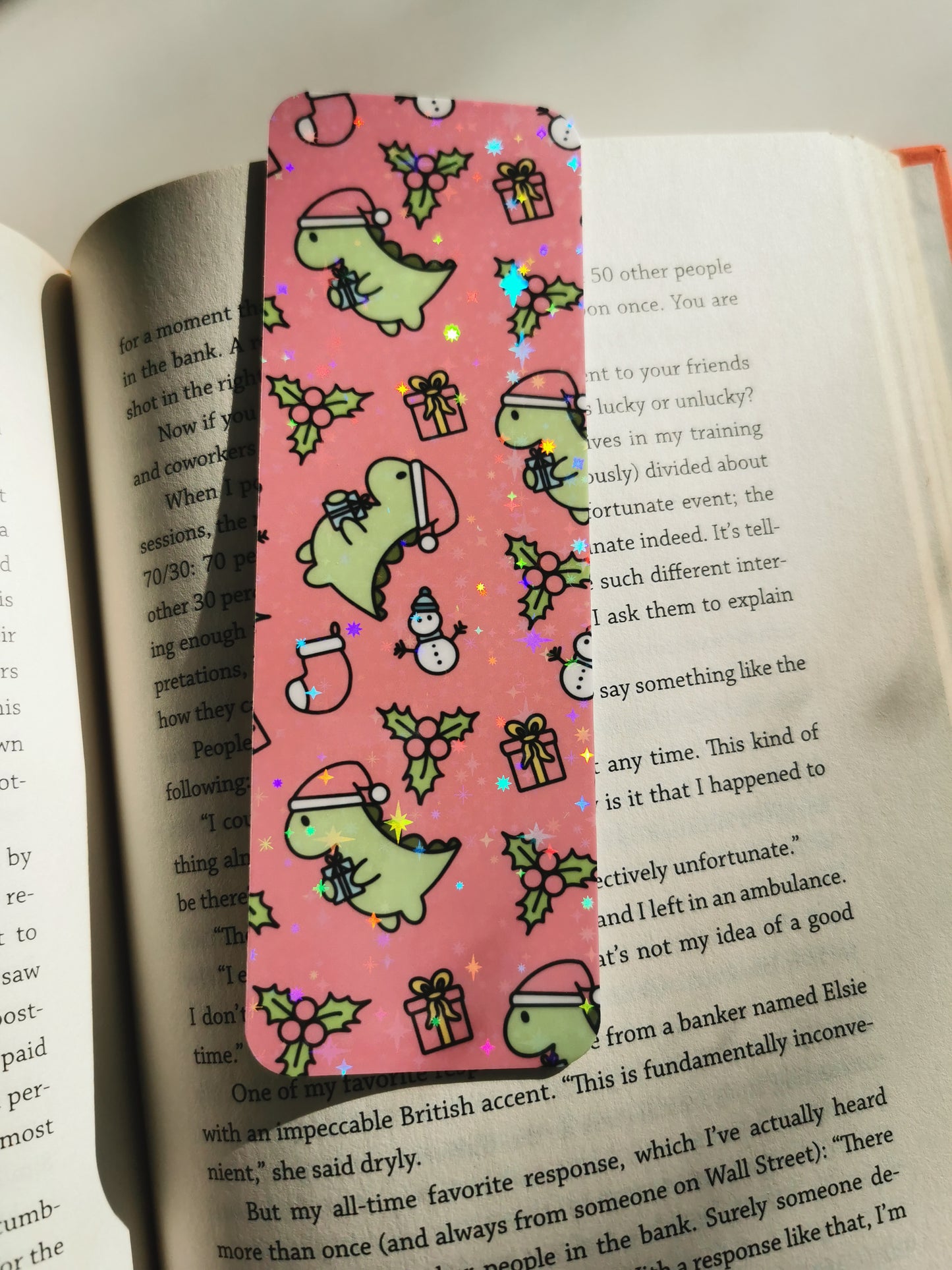 Holiday Dino Bookmark