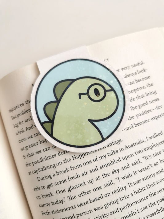 Reading Dino Magnetic Bookmark