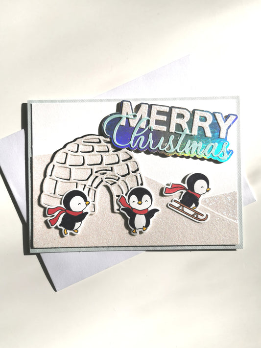 Card Corner - Playful Penguins Card