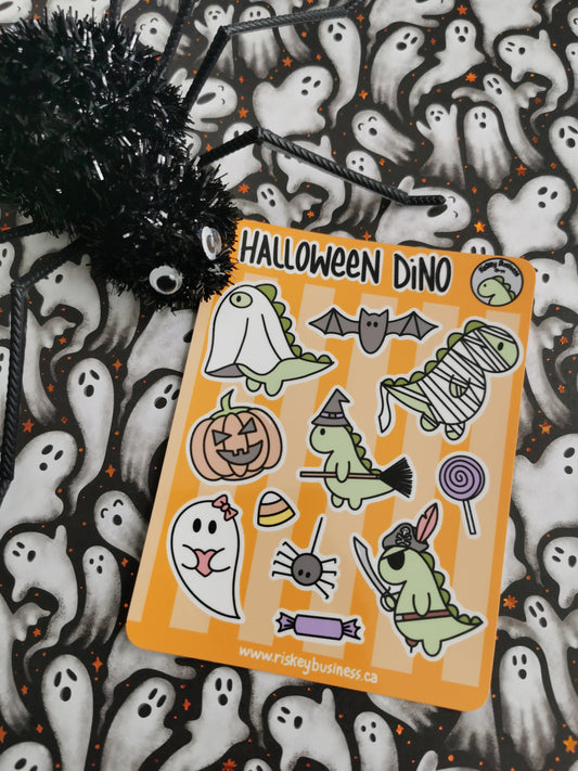 Halloween Dino Sticker Sheet