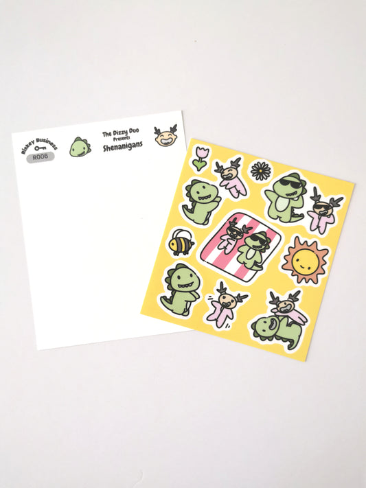 Dizzy Duo presents Shenanigans Sticker Sheet