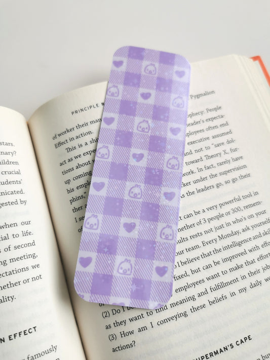 Purple Plaid Bookmark