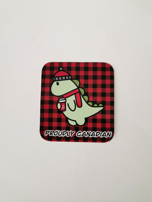 Proudly Canadian Dino Sticker