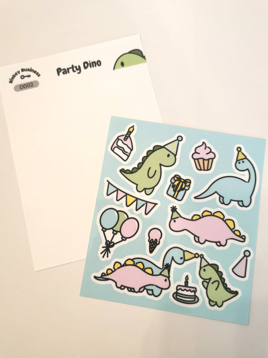 Party Dino Sticker Sheet