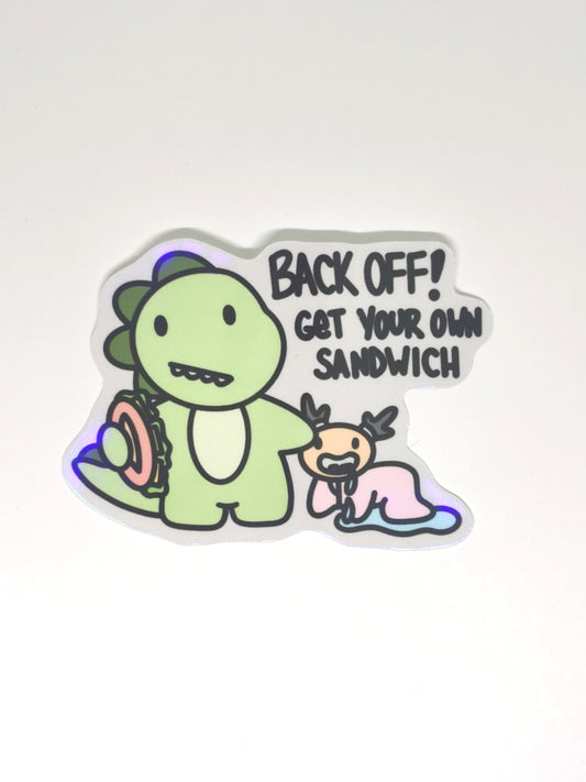 Back Off Die Cut Sticker