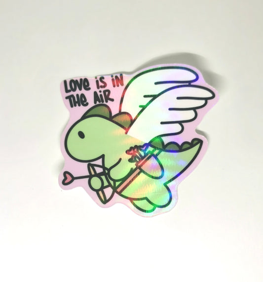 Love Is In The Air Die Cut Sticker