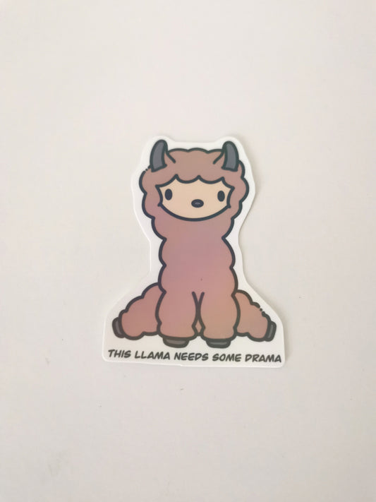 Llama Needs Drama Sticker