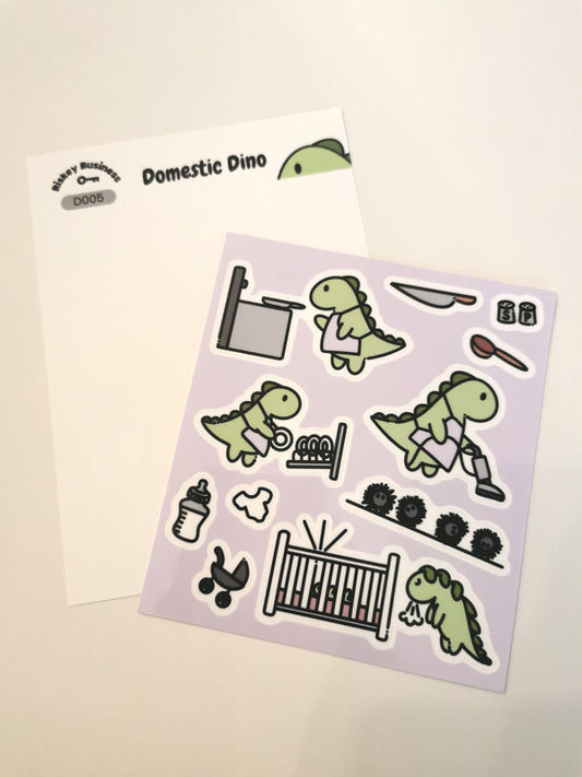 Domestic Dino Sticker Sheet
